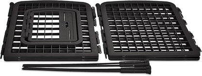 Amazon Basics 8-Panel Octagonal Plastic Dog Playpen, Portable Indoor/Outdoor Pet Fence with Gate, Exercise Pen for Puppies and Small Animals, 34 inches, Black