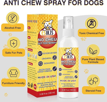 10.14 Fl Oz Stop Dogs Cat from Chewing Furniture Spray Anti Licking for Dog Cat Yuck Bitter Spray Deterrent for Gentle on Skin Alcohol Free