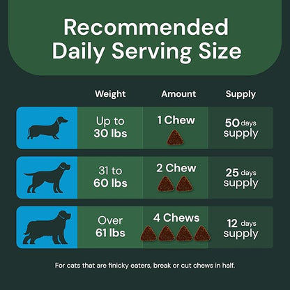 VETRISCIENCE Veterinary Strength DMG Immunity Health Chews - Immune System Support for Dogs & Cats - Liver Aid - Antioxidant Support for Pets - Chicken Flavor - 50 Count