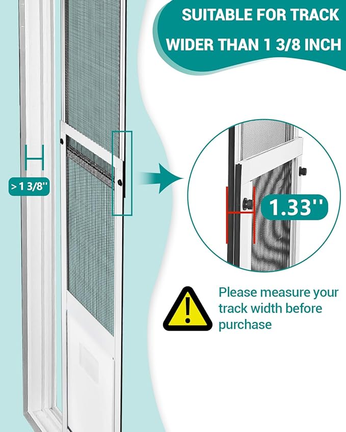 Dog Door for Sliding Door - Large Dog Door for Sliding Glass Door - Patio Sliding Door Dog Door Insert - Easy Installation, Security Lock, Weather Proof Panel