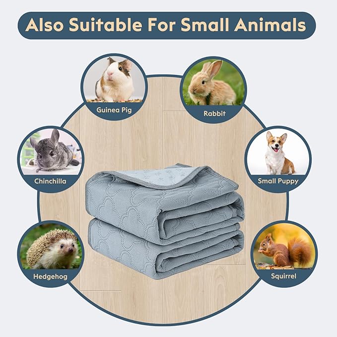 FunFurry Washable Pee Pads for Dogs - 2 Pack Reusable Pee Pads，Waterproof Puppy Pads，Pet Training Pads，Super Absorbent with Dog Paw Shape Non-Slip Backing (Light Grey, 36" X 41" - 2 Pack)