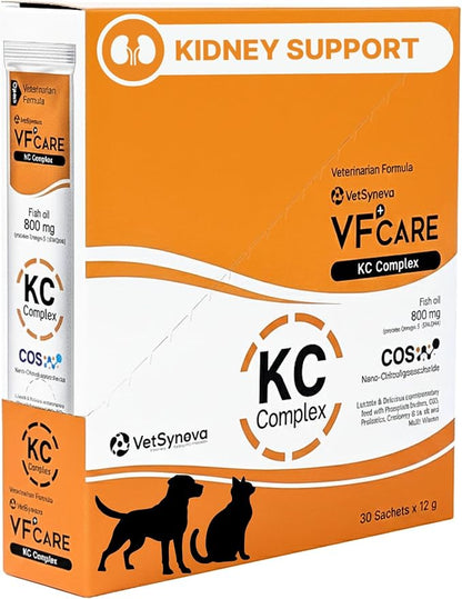 KC Complex Kidney Support Supplement for Cats & Dogs – Omega 3 for Dogs, Omega 3 for Cats – Fish Oil, SOD, Nano-Chitooligosaccharide – Vet Formula for Renal Health – 30 Sachets