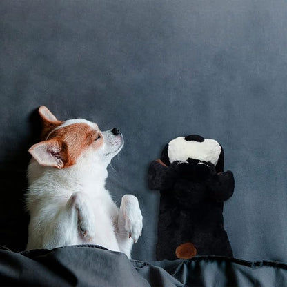 Heartbeat Puppy Toy, Puppy Sleep Aid Toy, Small Dog Training Toys for Separation Anxiety Relief, Pets Plush Toys for Dogs Cats (Black)