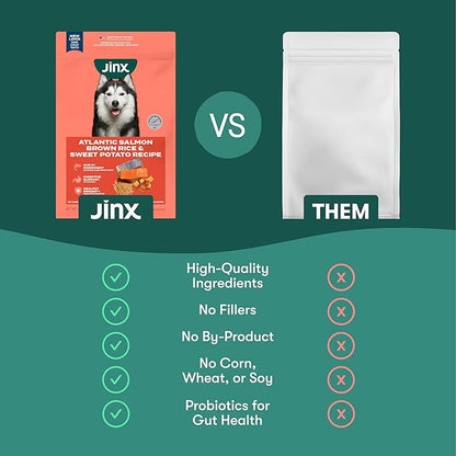 Jinx Premium Dry Dog Food, for All Lifestages - Real Salmon, Brown Rice & Sweet Potato Kibble with Superfoods for Immune Support & Probiotics for Digestive Support - No Fillers - 11.5lb