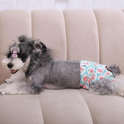 CuteBone Dog Diapers Female Washable Small Medium Large 3 Pack Reusable Doggie Diapers Puppy Period Pants for Doggy Heat Cycle Peeing