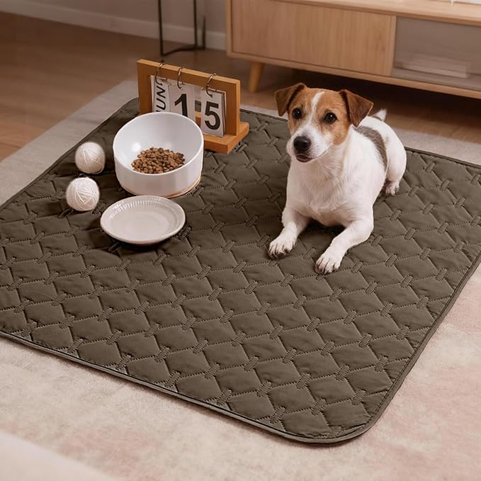 gogobunny 100% Double Sided Waterproof Dog Blanket Soft Pet Bed Cover Reversible Protect Furniture Couch Sofa Car for Puppy Cat Kids (Dark Walnut/Light Walnut, 30x30 Inch (Pack of 1))