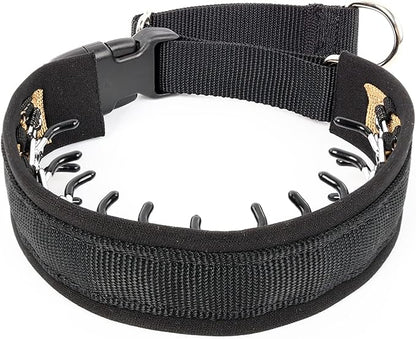 Mayerzon Dog Collar, Patented Martingale No Pull Collar for Small Medium Large Dogs with Buckle for Walking Training, Hidden Design (Black, X-Large,2.5mm,22"-27.5" Neck)