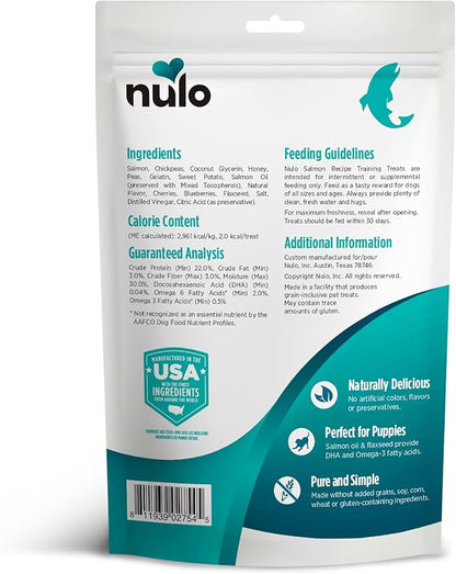 Nulo Trainers Salmon Recipe Grain-Free Low-Calorie Healthy Dog & Puppy Training Treats, 16 Ounce Pouch