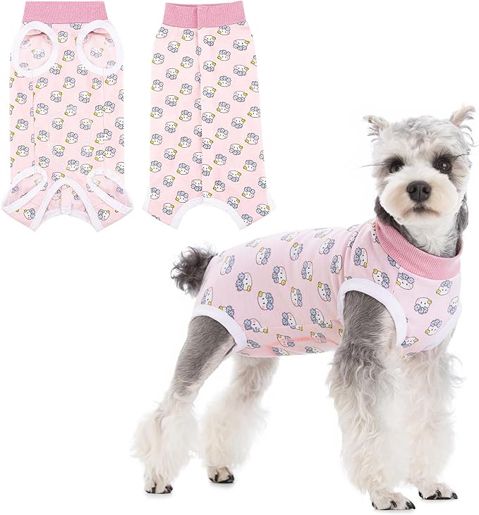 Coppthinktu Recovery Suit for Dogs After Surgery, Dog Onesie Surgery Recovery Suit for Female Spay, Soft Male Surgical Pajamas Bodysuits for Small Medium Puppy to Anti Licking Dog Cone Alternative