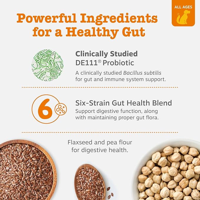 Zesty Paws Probiotics for Dogs, Digestive Enzymes Gut Flora, Digestive Health, Diarrhea & Bowel Support, DE111, Dog Probiotics Soft Chew for Pet Immune System, Chicken, 50 Ct (Pack of 2)