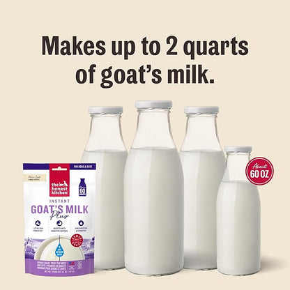 The Honest Kitchen Human Grade Instant Goat's Milk with Probiotics for Dogs and Cats, 5.2 Ounces