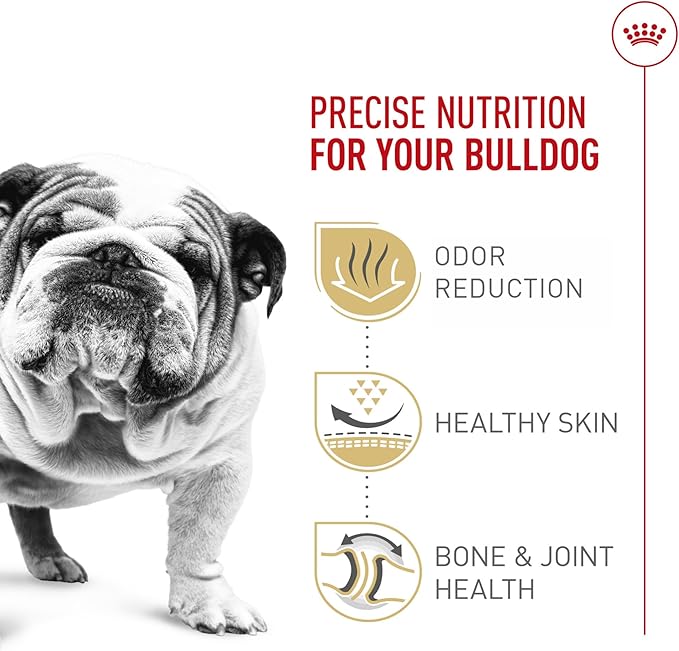 Royal Canin Breed Health Nutrition Bulldog Adult Dry Dog Food, 17 lb Bag