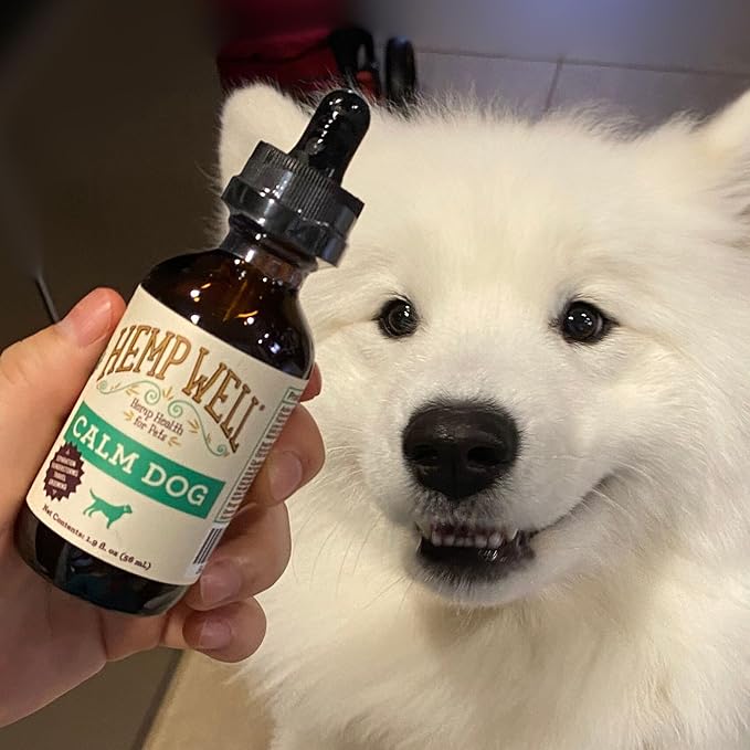 Hemp Well Calm Dog Oil – Natural Anxiety & Stress Relief for Dogs – Eases Nervousness, Promotes Relaxation & Balanced Behavior – Organic Hemp & Melatonin Formula – for Small & Large Dogs – 2 oz
