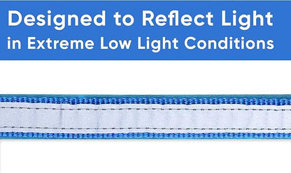 Pawtitas Lumberjack Padded Martingale Collar for Dogs | Soft Neoprene Dog Collar for Your pet's Comfort Made with Reflective Band for Maximum Visibility | Fits Small and Large Pets - Large Blue