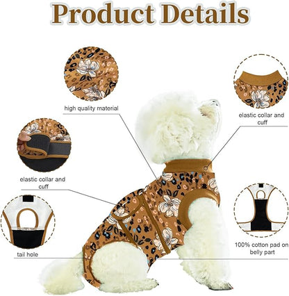 Recovery Suit for Dogs After Surgery,Female Male Dog Onesie for Spay Neuter,Substitute E-Collar & Cone,Anti-Licking Breathable Onesie for Small Medium Large Dogs