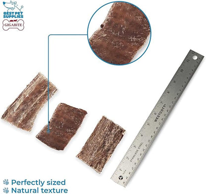 GigaBite Beef Esophagus Dog Treats - Natural Gullet Sticks for Dogs, High Protein Single Ingredient Dog Chews, Rawhide Free Dental Dog Treats for All Dog Breeds - Strips Taffy, 1 Pound