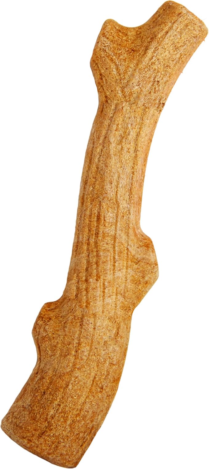 Pupstages Super Dogwood Dog Chew Toy – Real-Wood Blend, Natural Wood Flavor & Texture, Moderate Chewers, Medium, 9.5"