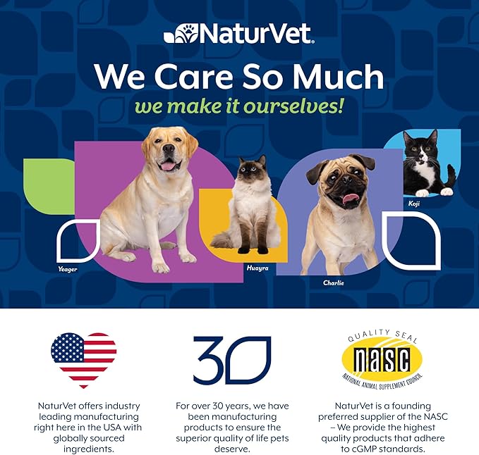 NaturVet – Advanced Probiotics & Enzymes - Plus Vet Strength PB6 Probiotic | Supports and Balances Pets with Sensitive Stomachs & Digestive Issues | for Dogs & Cats (8 oz)