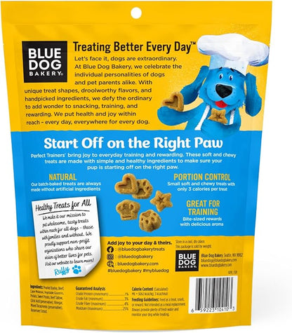Blue Dog Bakery Perfect Trainers, Mini Dog Training Treats, Soft & Chewy Beef, Healthy Treats, All Natural Ingredients, 6 oz (Pack of 2)