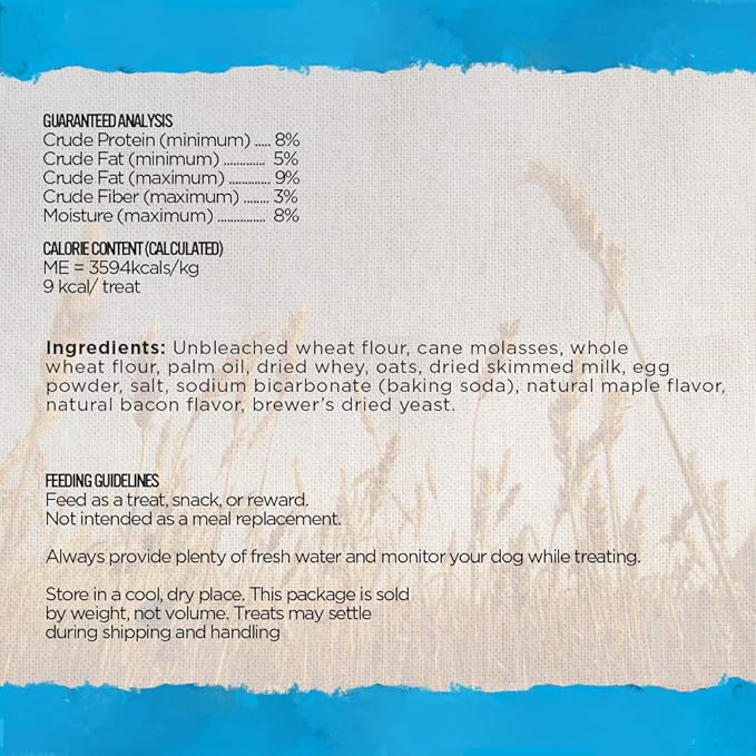 Blue Dog Bakery Natural Dog Treats, Doggie Paws, Maple Bacon Flavor, 16.2oz (1 Count) (Pack of 2)
