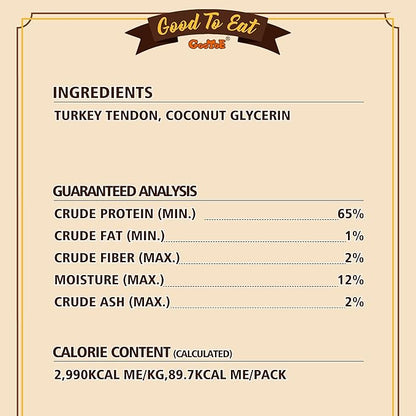 Gootoe Turkey Tendons for Dogs –All-Natural, Hypoallergenic Dog Treats, Rawhide Alternative, Long Lasting Puppy Chews, Healthy Dog Treats for Medium Breeds, Pretzel (M), 3 Count Pack
