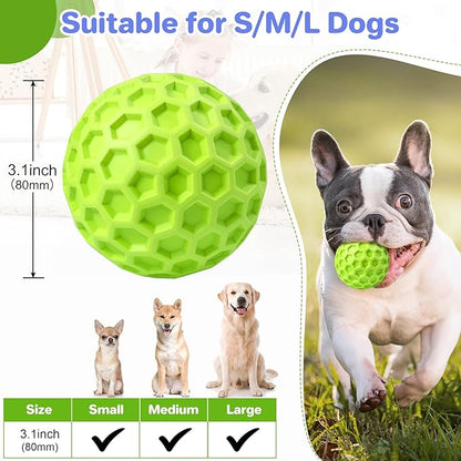Indestructible Squeaky Dog Balls, Interactive Dog Toys for Aggressive Chewers Large Breed for Relieving Anxiety, Dog Chew Toys Balls for Aggressive Chewers, Outdoor Dog Toys Dog Water Toys