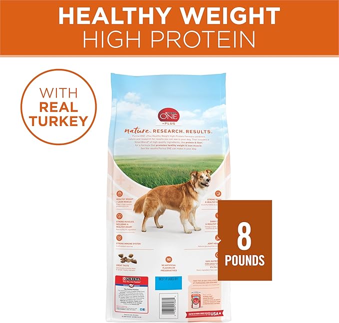 Purina ONE Plus Healthy Weight High-Protein Dog Food Dry Formula - 8 lb. Bag