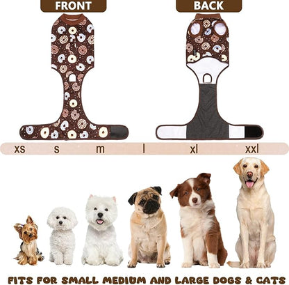 Dog Surgery Suit, Breathable Surgical Recovery Suit for Female Spay Male Neuter, Anti-Licking Surgical Recovery Suit for Abdominal Wounds Skin Disease, Brown, X-Large
