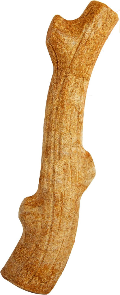 Pupstages Super Dogwood Dog Chew Toy – Real-Wood Blend, Natural Wood Flavor & Texture, Moderate Chewers, Large, 11"