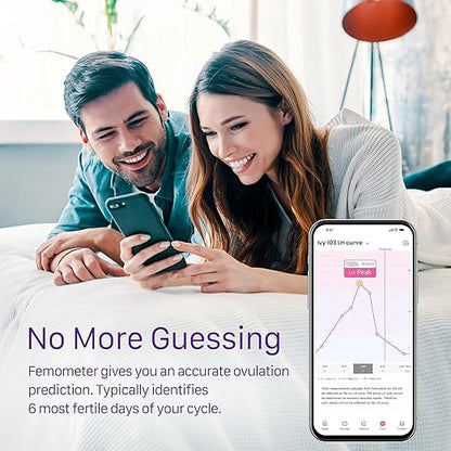 Femometer IVY103 Digital Ovulation Tests Predictor Kit, Auto Sync with Femometer APP, Provides More Accurate Ovulation Prediction and Advice, Easy to Use, 10 LH Tests