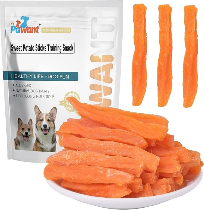 Soft Dog Treats Chicken Sweet Potato Sticks Puppy Easy to Digest Training Snacks Sweet Potato Sticks 0.5lb/227g