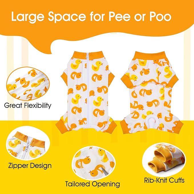 Dog Surgery Recovery Suit, Dog Onesie for Surgery Female Male Dogs, Dogs Pajamas Long Sleeve, Small Dogs Onesie, Abdominal Wound Bandages Surgical Suit, Cat Recovery Suit for Shedding Skin Disease