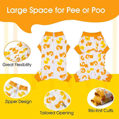 Dog Surgery Recovery Suit, Dog Onesie for Surgery Female Male Dogs, Dogs Pajamas Long Sleeve, Small Dogs Onesie, Abdominal Wound Bandages Surgical Suit, Cat Recovery Suit for Shedding Skin Disease