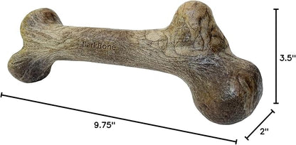 Pet Qwerks Dinosaur BarkBone - Nylon Dog Bone for Aggressive Chewers - Bacon Flavor - 9.75"