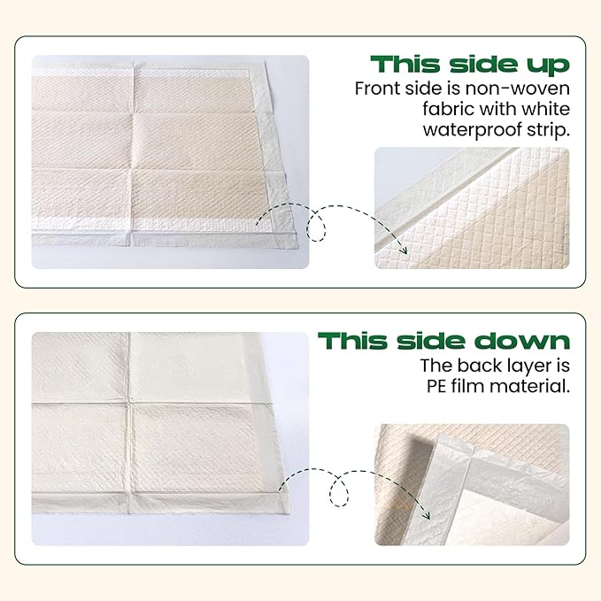 Puppy Pads 30 Count Small 22x22in Bamboo Training Pads Deodorizing Leakproof Quick Drying Dog Pee Pads Super Absorbent Disposable Pee Pads for Dogs Puppies, Doggie, Cats, Rabbits
