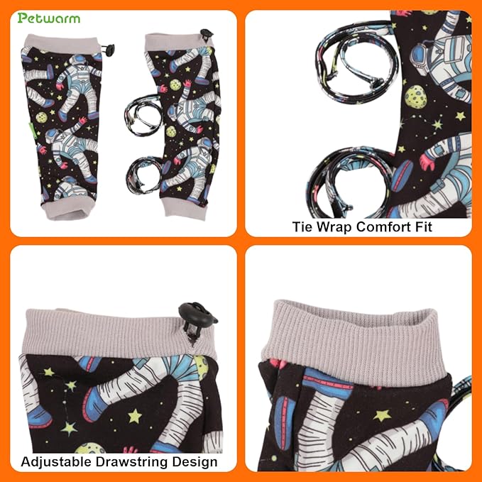PetWarm Dog Recovery Sleeve 4pcs Set, Dog Leg Sleeve, Ideal for Comfort and Support During Pet Recovery, Suitable for Active or Support Recoverying Pet Use, Grey, L