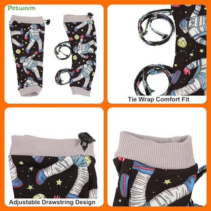 PetWarm Dog Recovery Sleeve 4pcs Set, Dog Leg Sleeve, Ideal for Comfort and Support During Pet Recovery, Suitable for Active or Support Recoverying Pet Use, Grey, S
