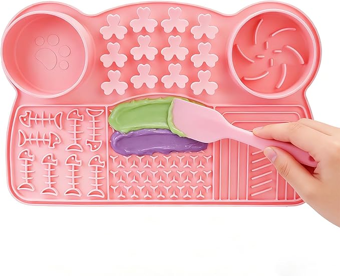 Slow Feeder Insert Dog Indoor Pet Bowl (Pink Panda)