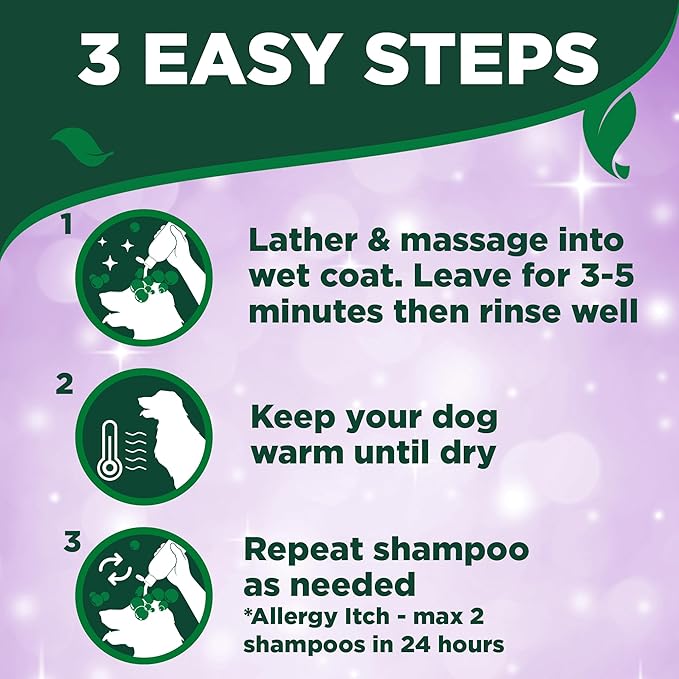 Vet's Best Hypo-Allergenic Shampoo for Dogs | Dog Shampoo for Sensitive Skin | Relieves Discomfort from Dry, Itchy Skin | Cleans, Moisturizes, and Conditions Skin and Coat , 16 oz