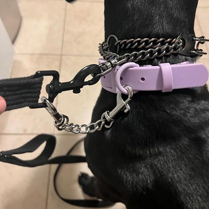 Safety Clip Metal Double Ended Backup Dog Collar Clip for Prong Harness Connector (Small)