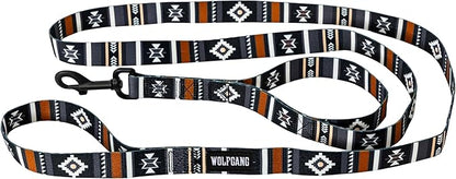 Wolfgang Heavy Duty Dog Leash, Pull-Tested for Walking & Training, NewMoon Print, Dual Handle Large