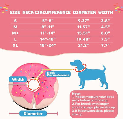 Gimars Inflatable Dog Cone Alternative Dog Donut Collar After Surgery, Soft Neck Pillow Recovery Cone, Elizabethan Collar Alternative for Puppies, Cats