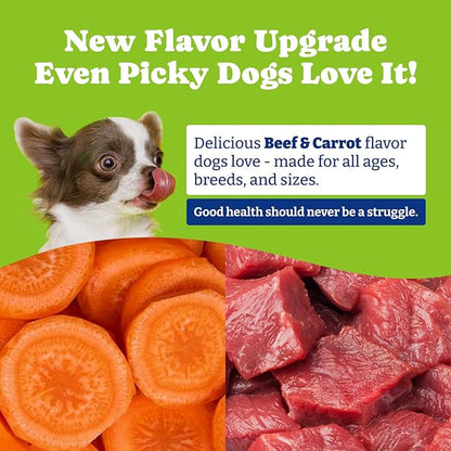 Flea & Tick Prevention for Dogs Chewables, YoYoBay Natural Dog Fleas and Ticks Control Supplement, Dogs Supplement, Natural Shield 5-in-1 Protection, Beef & Carrot Flavor, 180 Soft Chews *2 Pack