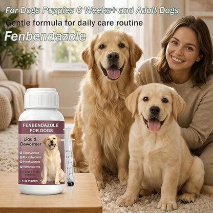 Dewormer for Dogs Broad Spectrum Fenbendazole Dog Dewormer for Tapeworms, Roundworms, Hookworms and Whipworms