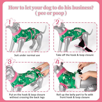 Recovery Suit for Dogs After Surgery,Female Male Dog Onesie for Spay Neuter,Substitute E-Collar & Cone,Anti-Licking Breathable Onesie for Small Medium Large Dogs