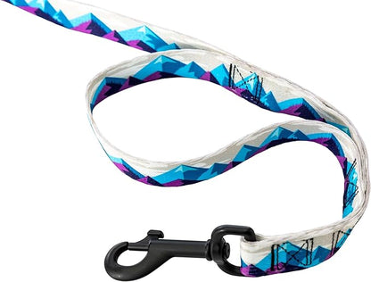 Wolfgang Heavy Duty Dog Leash, Pull-Tested for Walking & Training, RockyPeaks Print, Dual Handle Large