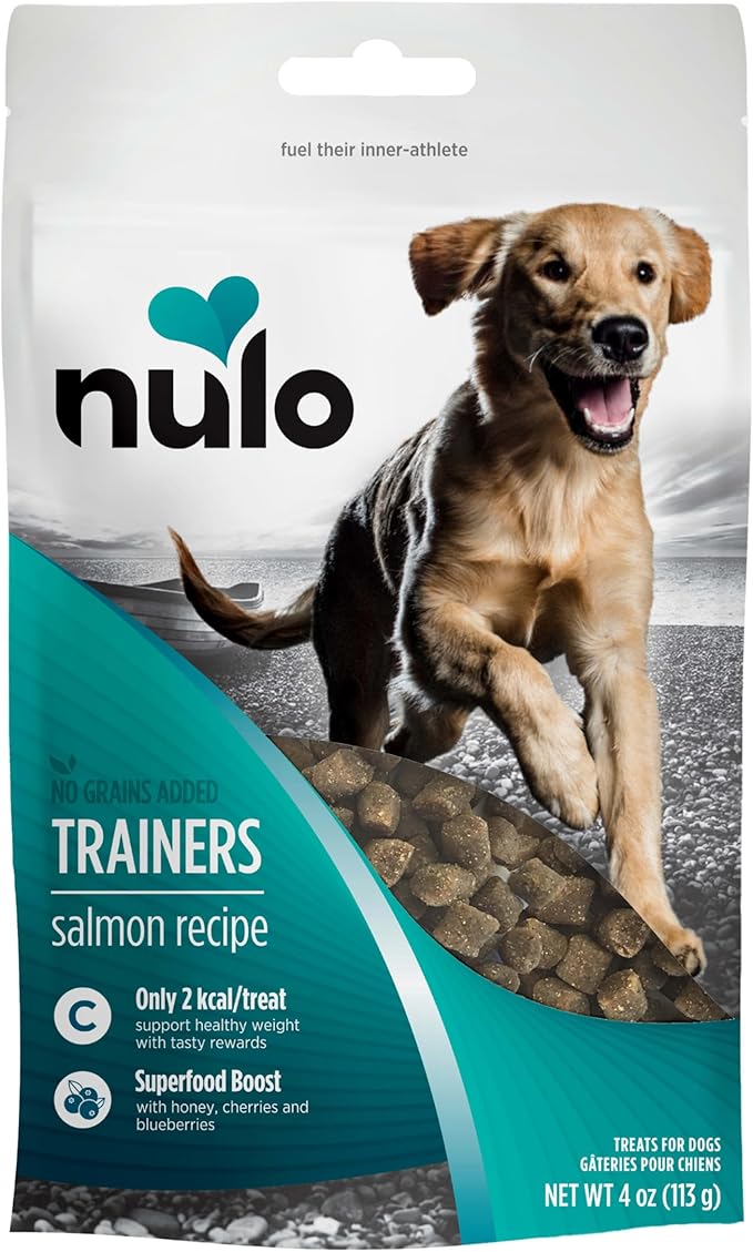 Nulo Trainers Salmon Recipe Grain-Free Low-Calorie Healthy Dog & Puppy Training Treats, 4 Ounce Pouch