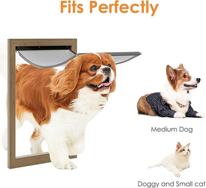Dog Door Replacement Flaps with Screw, Medium Pet Door Replacement Flap Compatible with PetSafe Freedom PAC11-11038, Weather-Proof & No Warped for Medium Dogs, Cat Doggie Flaps,12 7/8'' × 8 1/8''