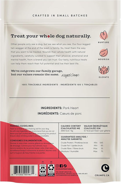 Crumps Naturals Mini Trainers Freeze Dried Pork Hearts 4.06oz