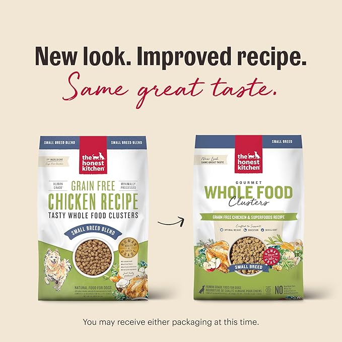 The Honest Kitchen Human Grade Whole Food Clusters Small Breed Blend Grain Free Dry Dog Food - Chicken, 10 Pound Bag